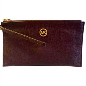 Michael Kors Clutch/Wristlet Burgundy/Wine/Red/Merlot